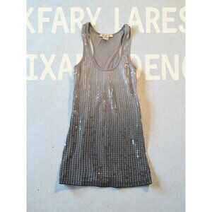 ARDEN B Gray Sequin Ombre y2k Tank Top Size Small